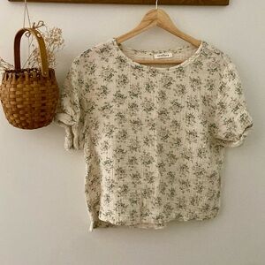 Neuflora Beige Floral Women's Blouse
